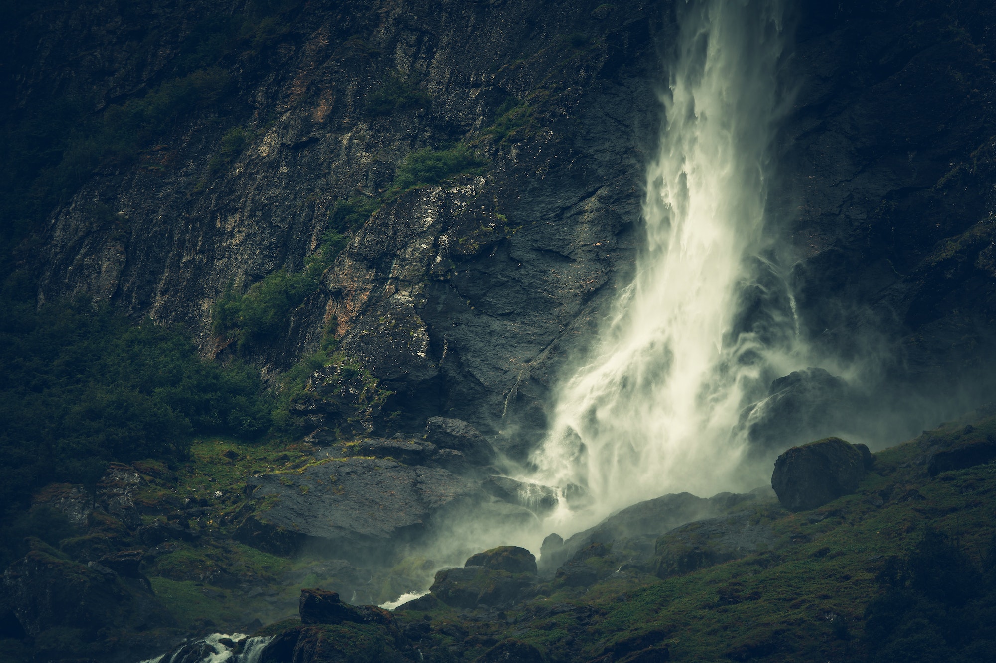 Scenic Norwegian Waterfall