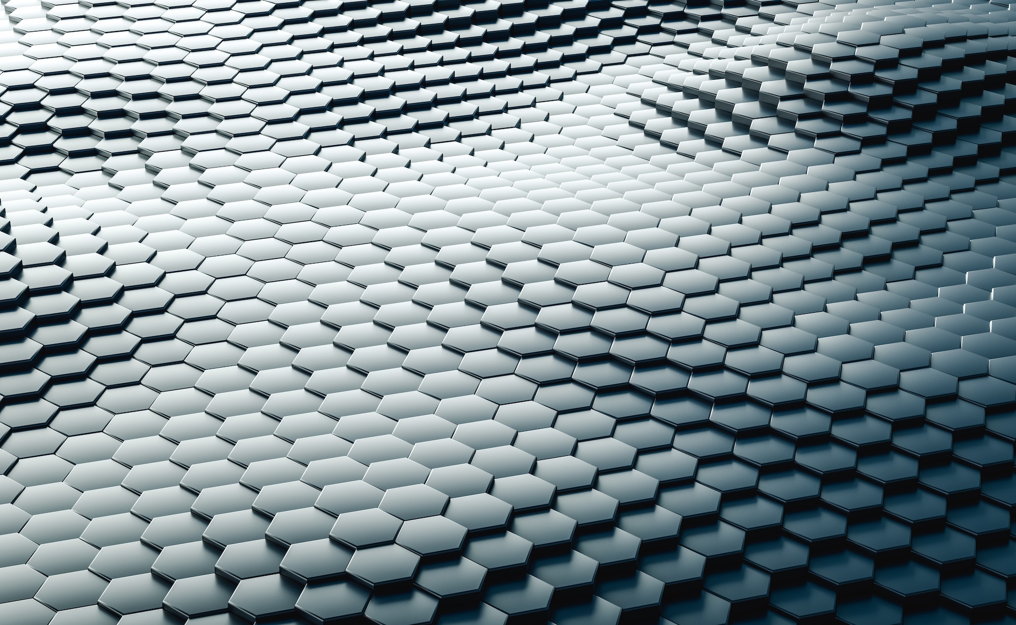 3D Illustration. Geometric hexagonal abstract background